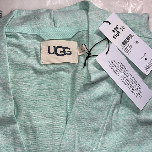 NWT UGG® Australia Monrose Robe - 3/4 Sleeve  Clear Green Heather Size:Small - Picture 3 of 4